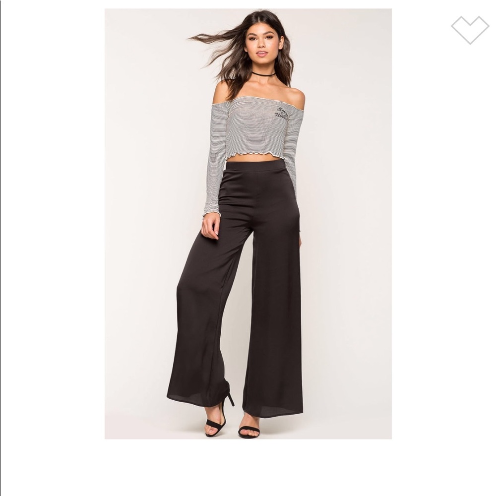 Selma Satin Wide Leg Pant
